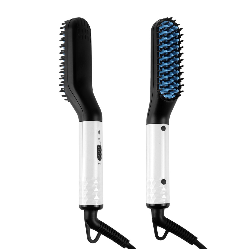Multifunctional Beard Straightener Heated man's Hair Beard Flat Iron Quick Straightening Beard Brush Show Cap Tool
