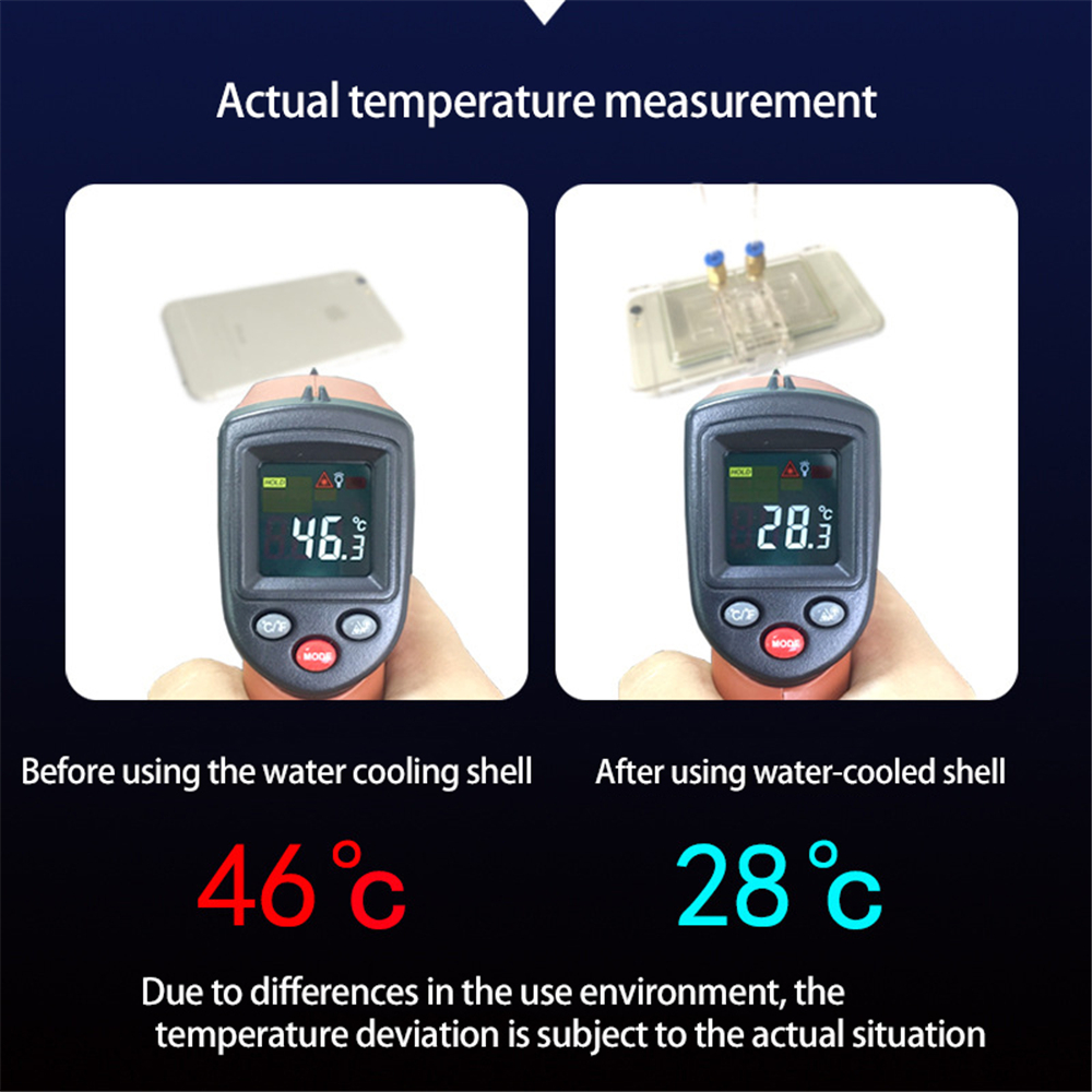 Universal Handy Wasser Kühlung Kühler Einstellbar Tragbare Fan Halter Telefon Wasser Kühler Für iPhone Samsung 5G Handy