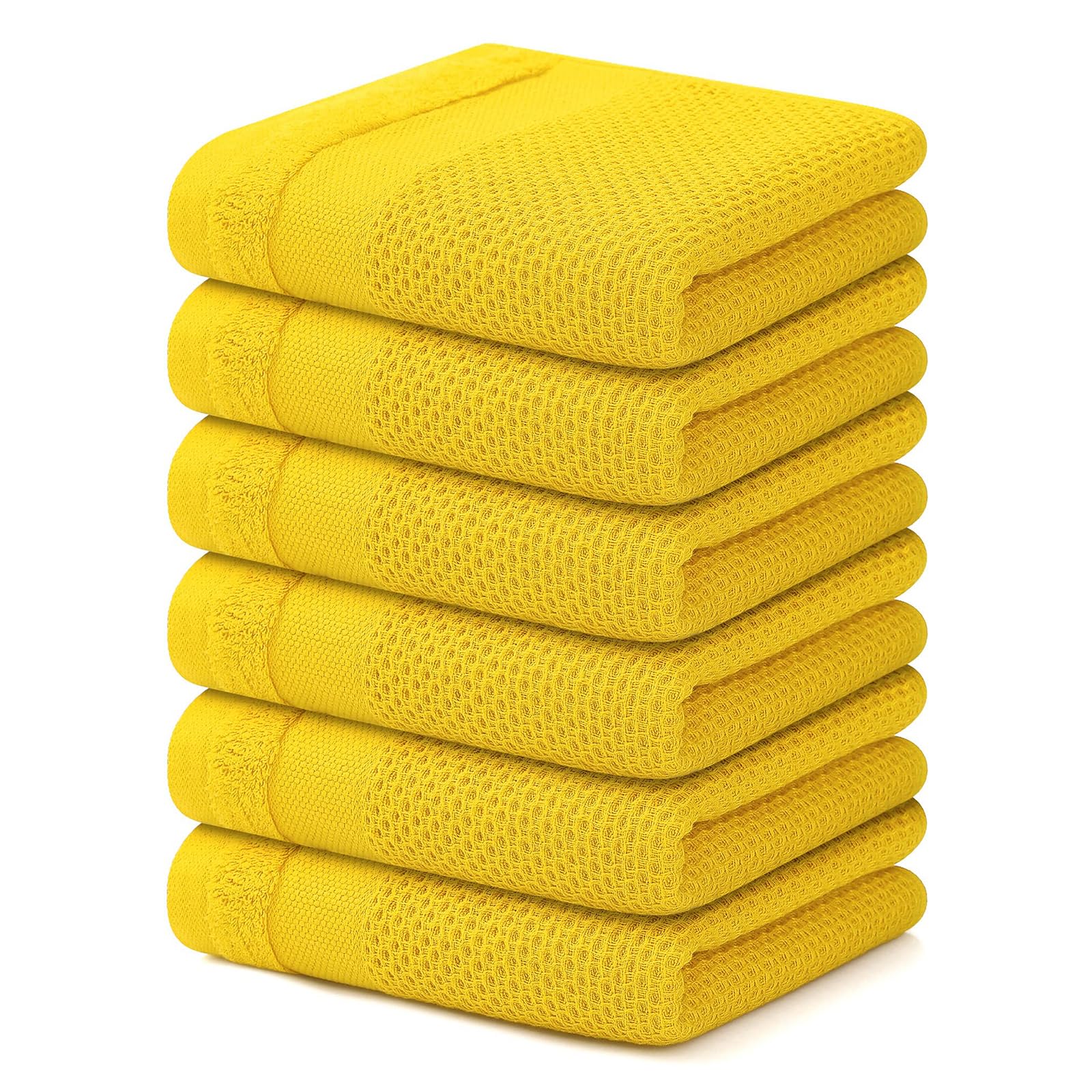 HAPIHAPPY Küchentücher aus Baumwolle, Haushaltszubehör, Wabenhandtücher, Küchentücher, Reinigungswerkzeuge, nützliche Dinge für zu Hause: Schwarz / 8Stck