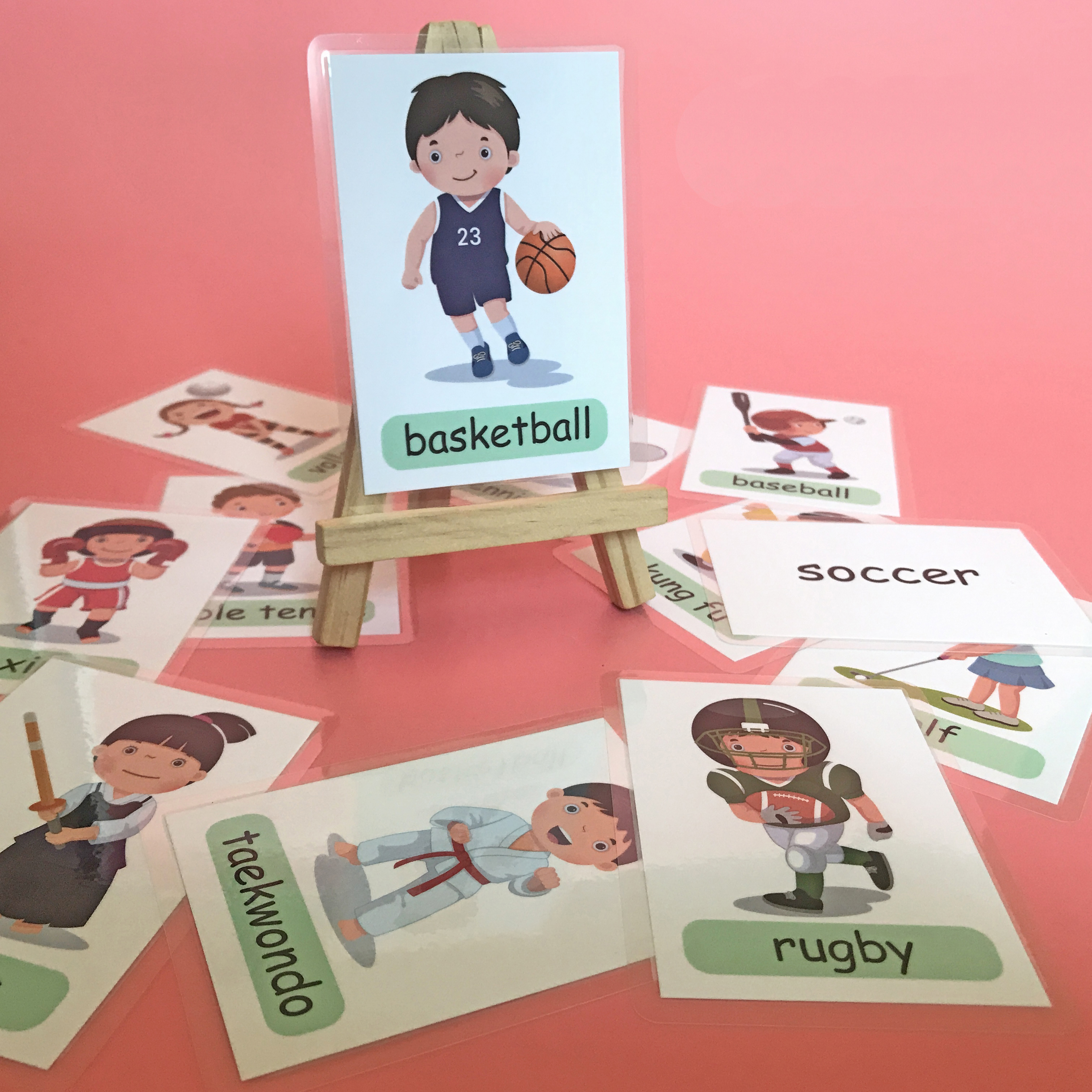Tarjetas didácticas de aprendizaje de palabras en inglés Montessori para niños, tarjetas educativas tempranas, suministros para el aula, material didáctico para profesores de guardería: Rojo