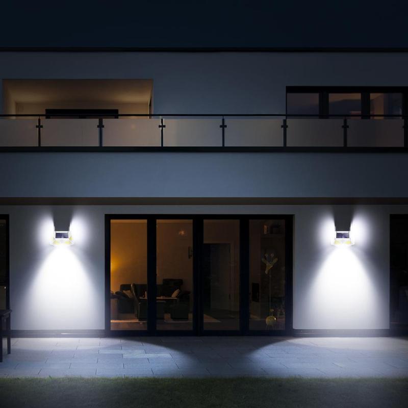 COB 68LED Zonne-energie Power Muur Veranda Lichten Motion Sensor Groothoek Waterdichte Lamp voor Outdoor Binnenplaats Yard Straat