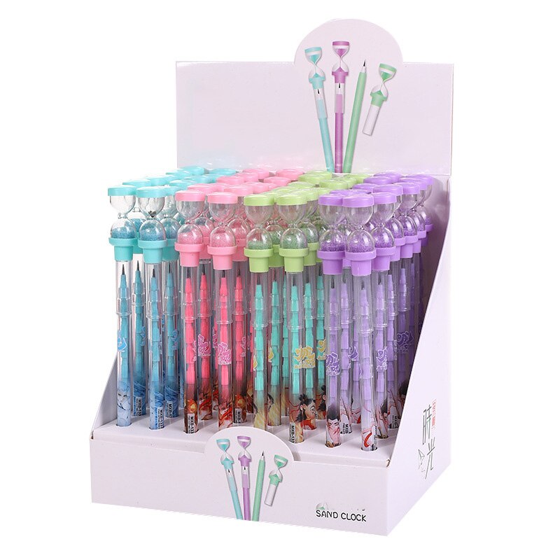 4 sztuk/zestaw nie-ostrzenie ołówek śliczne piśmienne piórnik z nadrukiem plastikowy ołówek uczeń szkoła materiały biurowe materiał Escolar: I-4szt losowy