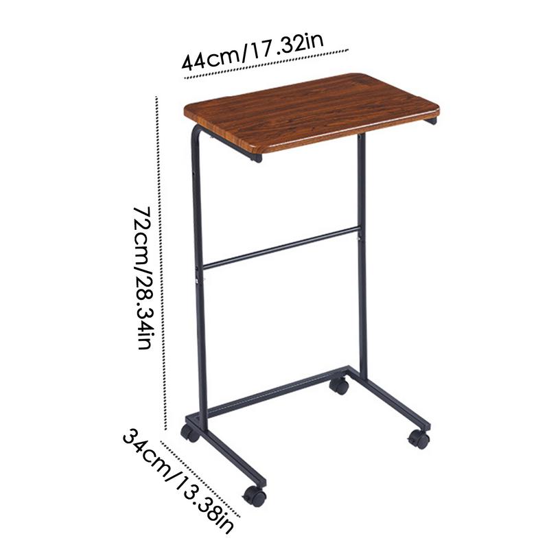 Mesa auxiliar móvil para sofá, bandeja para TV, mesa auxiliar para cama con rueda, alta capacidad de carga, mesa deslizante silenciosa para sala de estar