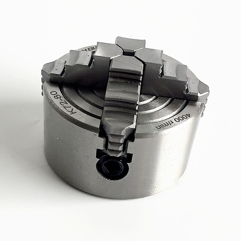 Klauwplaat 80Mm 4 Jaw Onafhankelijke Chuck K72-80 Met Sanou Voor Mini Draaibank