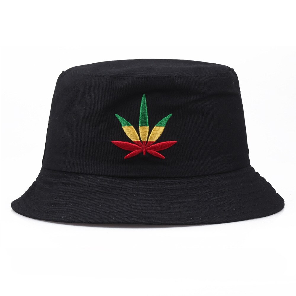 Visser Hoeden Mannen Vrouwen Maple Leaf Emmer Hoed Hip Hop Borduren Katoen Outdoor Zomer Casual Swag Emmer cap: multi color