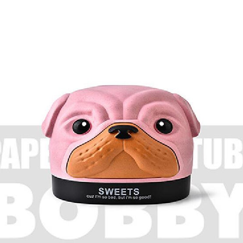 Lustige Hund Kopf Gewebe Kasten Papier Handtuch Gewebe fallen Karikatur Nette Haushalts Tisch Auto Dekor Serviette Taschentuch Container Liefert: Rosa Hund
