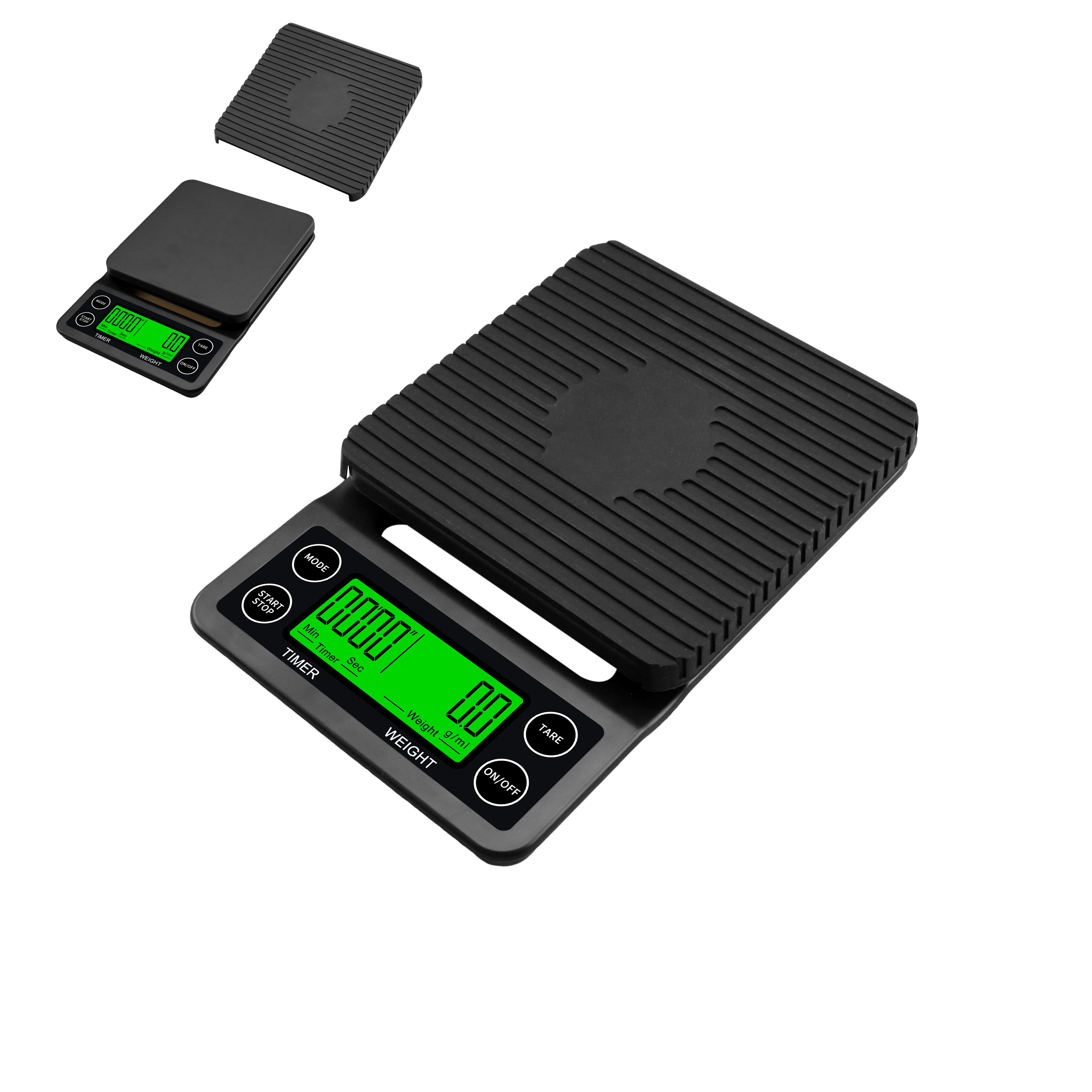 Home Timer Coffee Scale,Kitchen Scale 3kg Precision 0.1g,Hi-definition Backlight Display,Unit:g/ml/oz/lb Balanza Digital Cocina