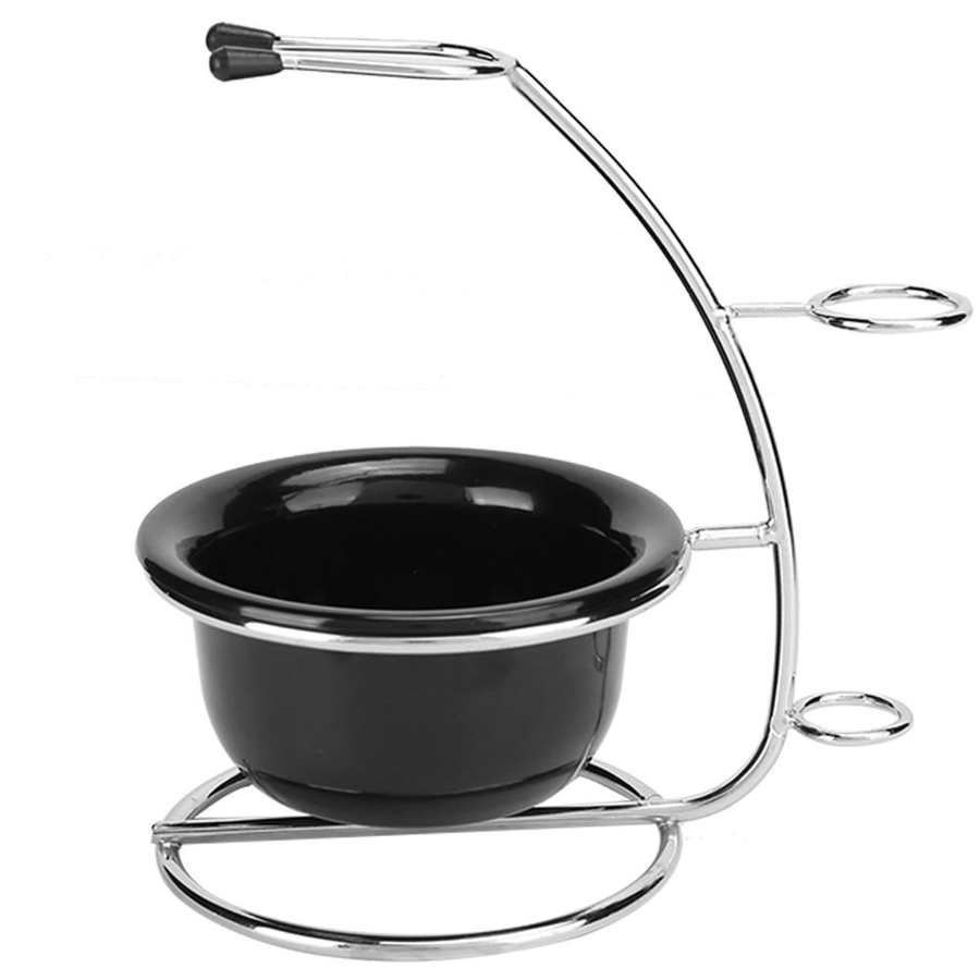 Metal Shaving Stand Holders Foaming Soap Bowl Beard Shaving Tool Set Beard Brush Holder Shaving Cleaning Supplies