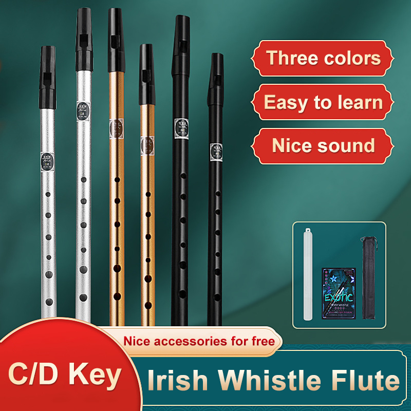 Irish Tin Whistle Key of C D Tin Whistle Penny Whistle Ireland Classical Instrument Easy-to-learn Perfect For Beginners