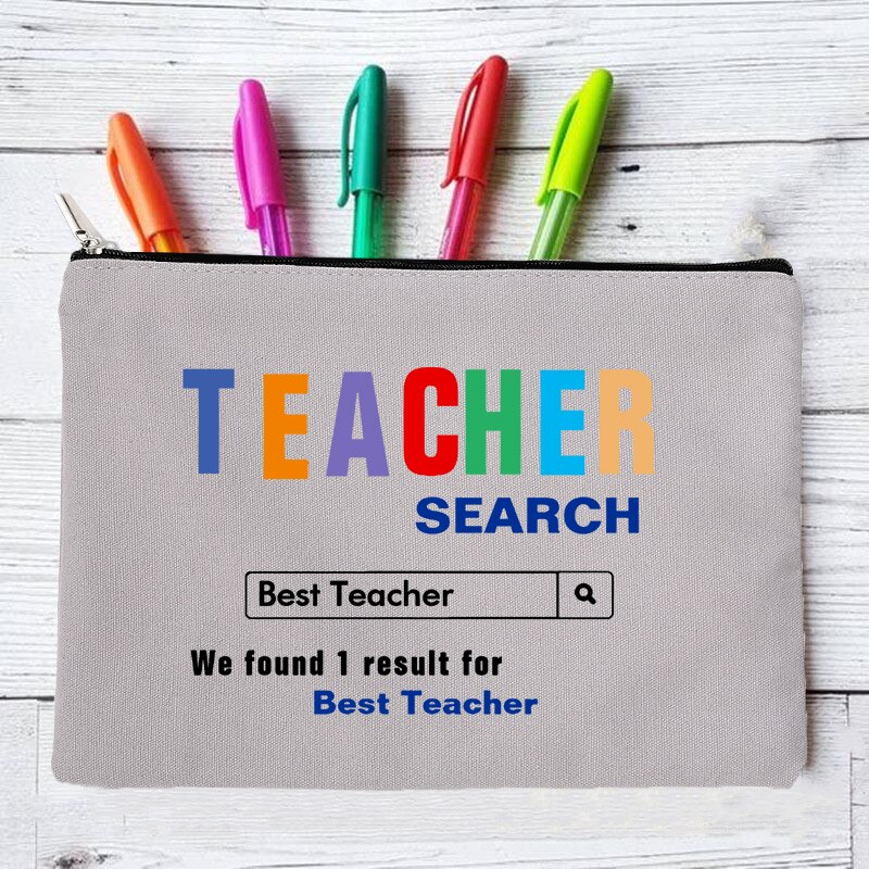 Beste Leraar Potlood Pen Case School Pencilcase Briefpapier Leveringen Zak Reizen Toilettas Organizer Make Tassen Portemonnee Leraren