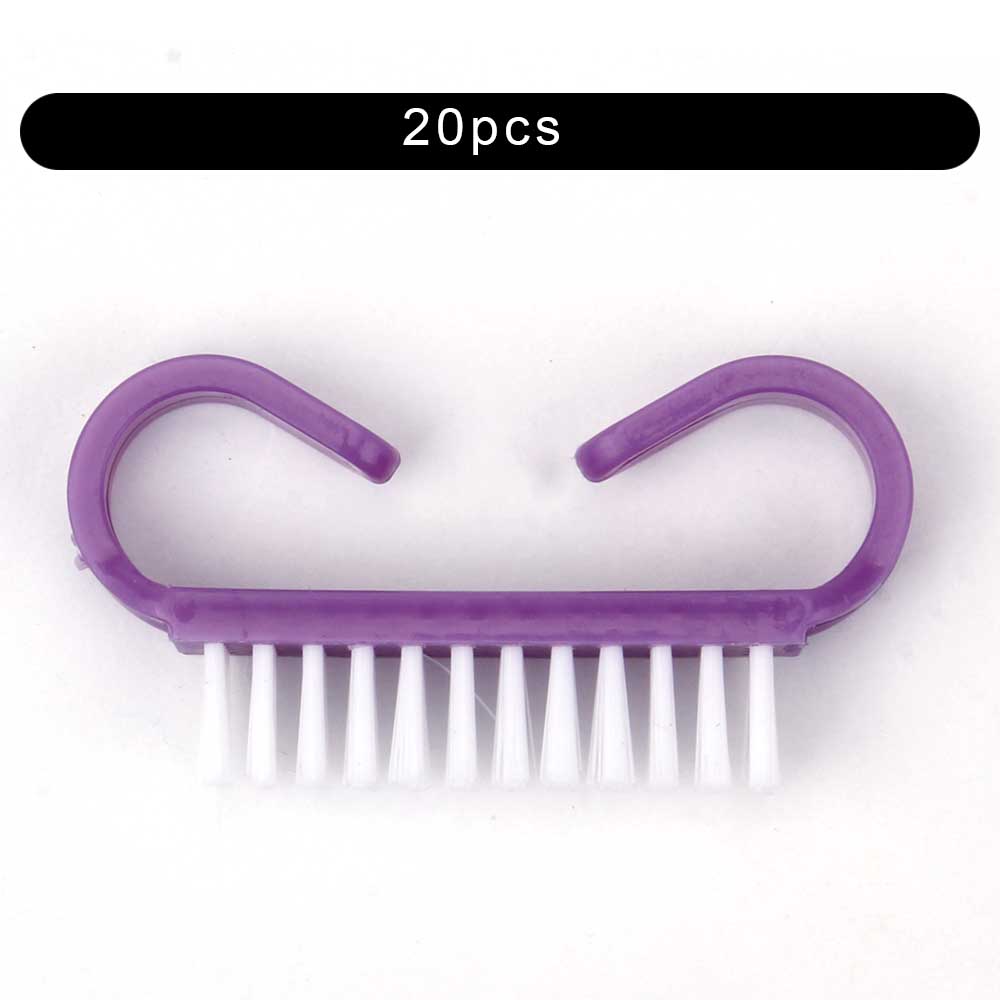 oben Reinigung Nagel Pinsel Nagel Kunst Kunststoff Weiche Entfernen Staub Finger Pflege UV Gel Manikübetreffend Pedikübetreffend Werkzeug machen-hoch Pinsel Schrubben: verrotten