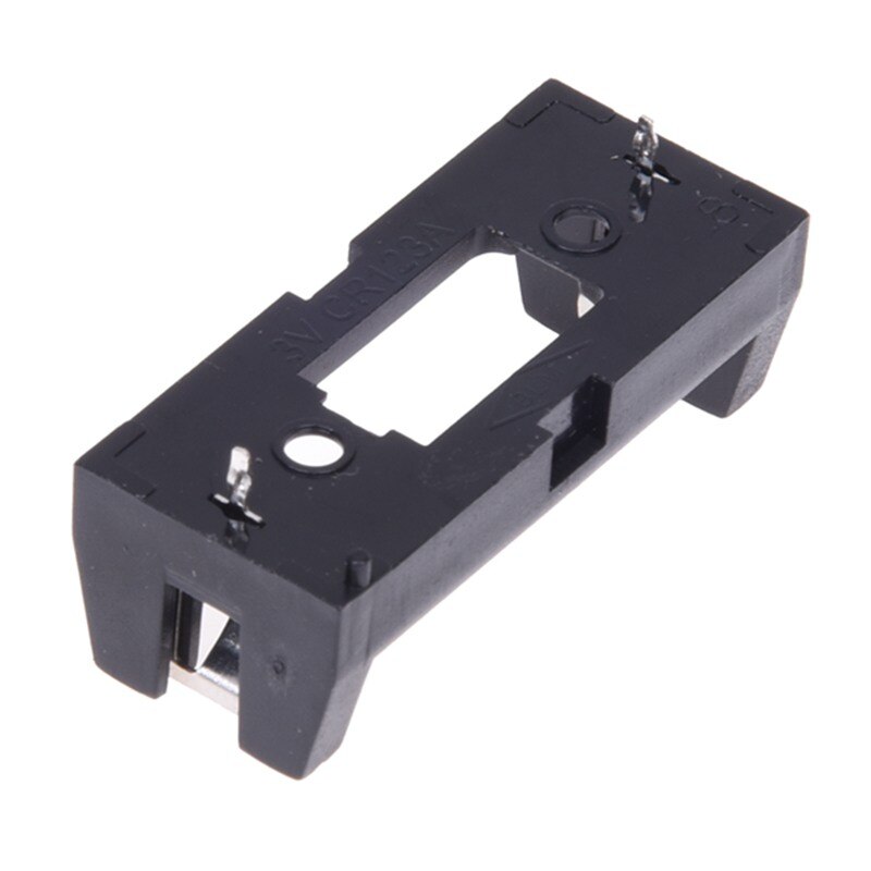 PCB Plug-in Type CR123A Lithium Battery Holder Socket Black 5 Pieces