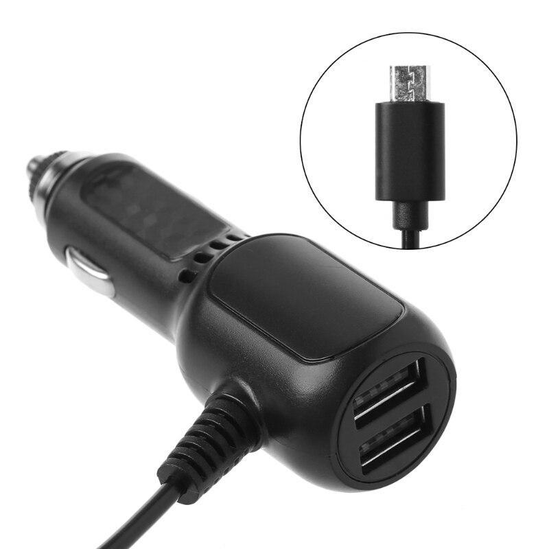 Dual USB Fast Charging Car Charger Adapter Micro USB Data Cable For Android Phone