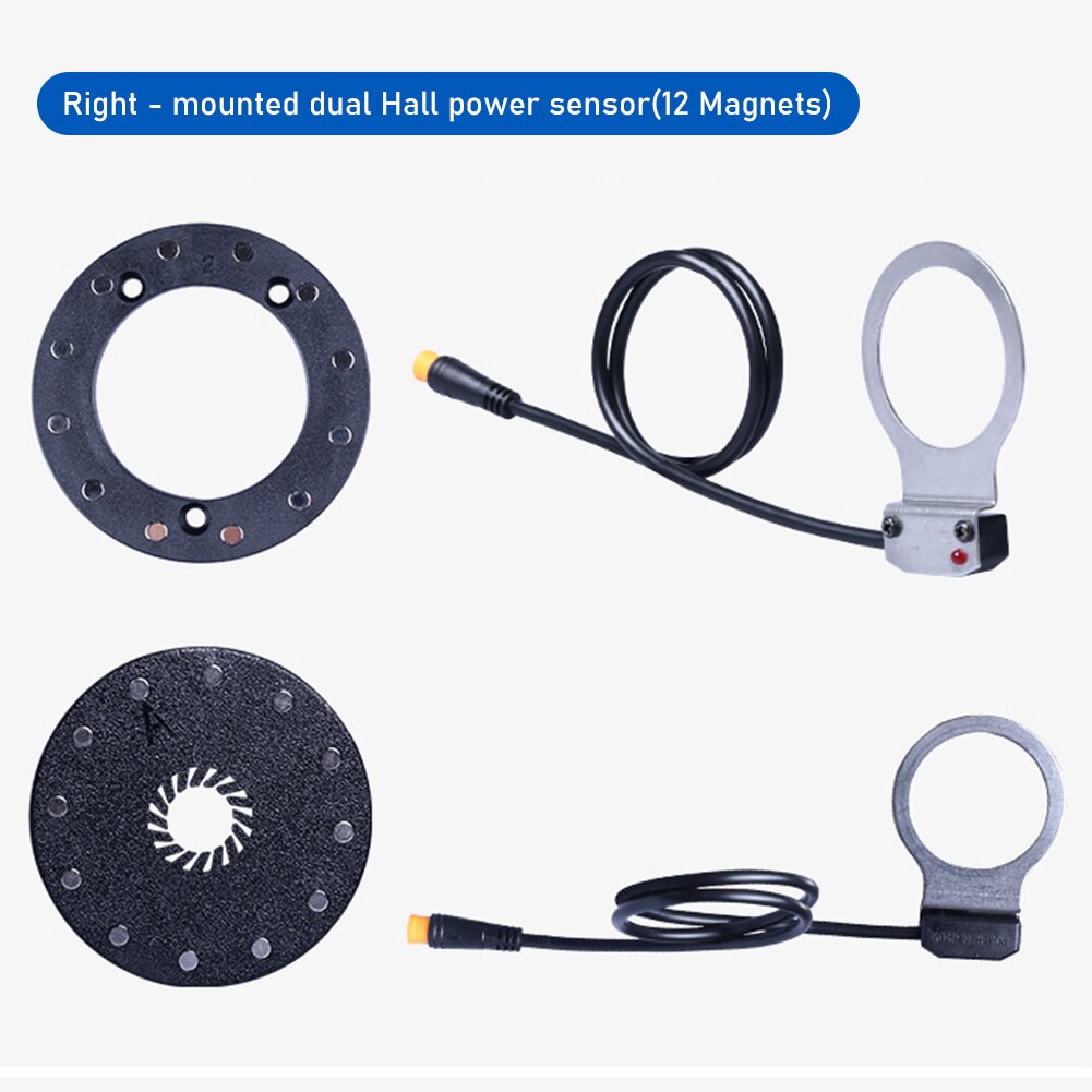 Single Double Hall Speed Sensor E-bike Electric Bicycle 5/8/12 Magnet Split Disk Pedal Assistant Sensor PAS System DIY Part