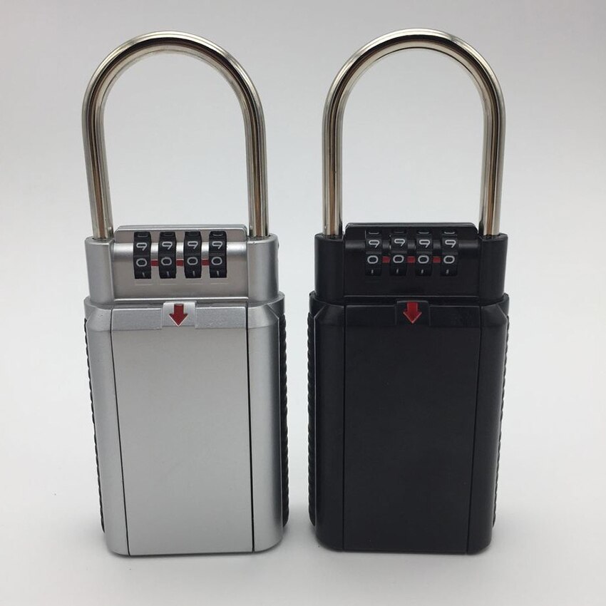 Key Lock Box, Portable 4 Digit Combination Lock Box Wall Mounted Indoor/Outdoor Waterproof Key Lock Box, for Spare Keys