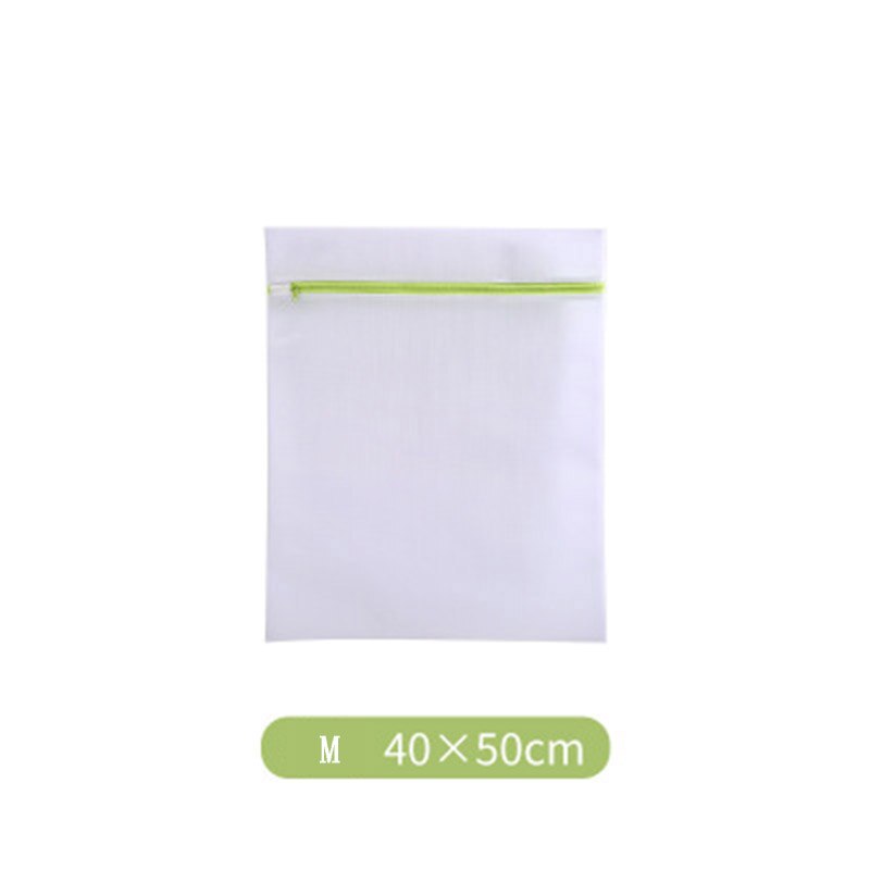 Green Zippered Laundry Washing Bags Fine Mesh And Honeycomb Pattern Freshly Net Bags for Washing Machine: Fine Mesh 40-50cm