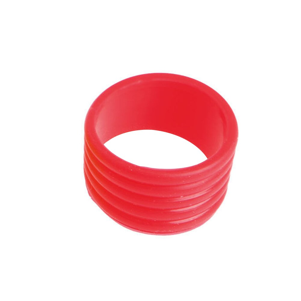 5 pièces Sport Badminton raquette poignée anneau en caoutchouc extensible Tennis raquette bande surgrips protecteur Fix Ring: Rouge