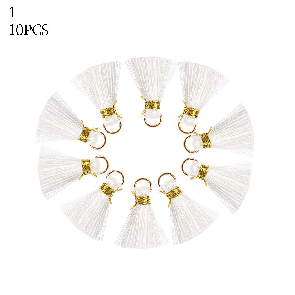 10 sztuk/partia 2cm mini jedwabiście frędzle kolorowe mały kutas robić tworzenia biżuterii materiały krawieckie domu dekoracja zasłony DIY sztuka i rękodzieło: 1