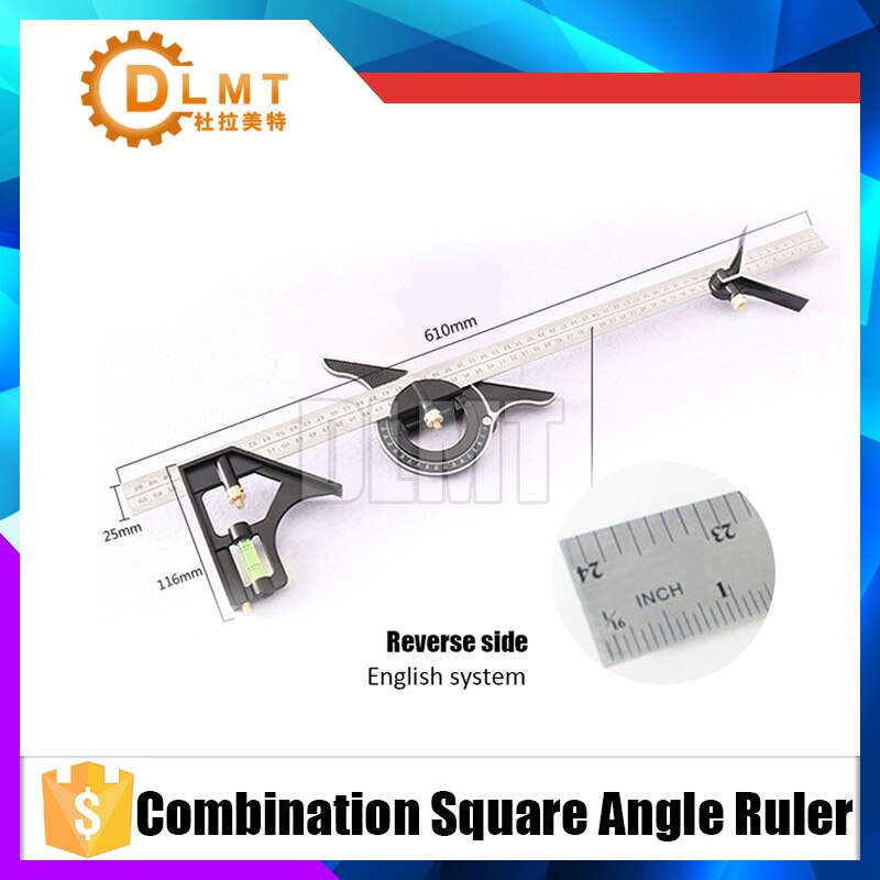 Escuadra de combinación multifunción de 300mm, acero inoxidable, Ángulo Cuadrado, Rulerprofessional, combinación de herramientas de carpintero