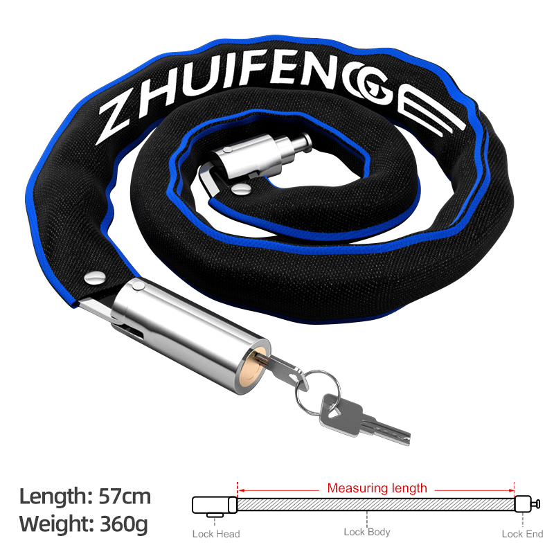 Xunting Bicycle Chain Lock Safety Metal Anti-theft Bicycle Chain Lock Waterproof and Rust-proof Chain Lock Bicycle Accessories: 9-65cm