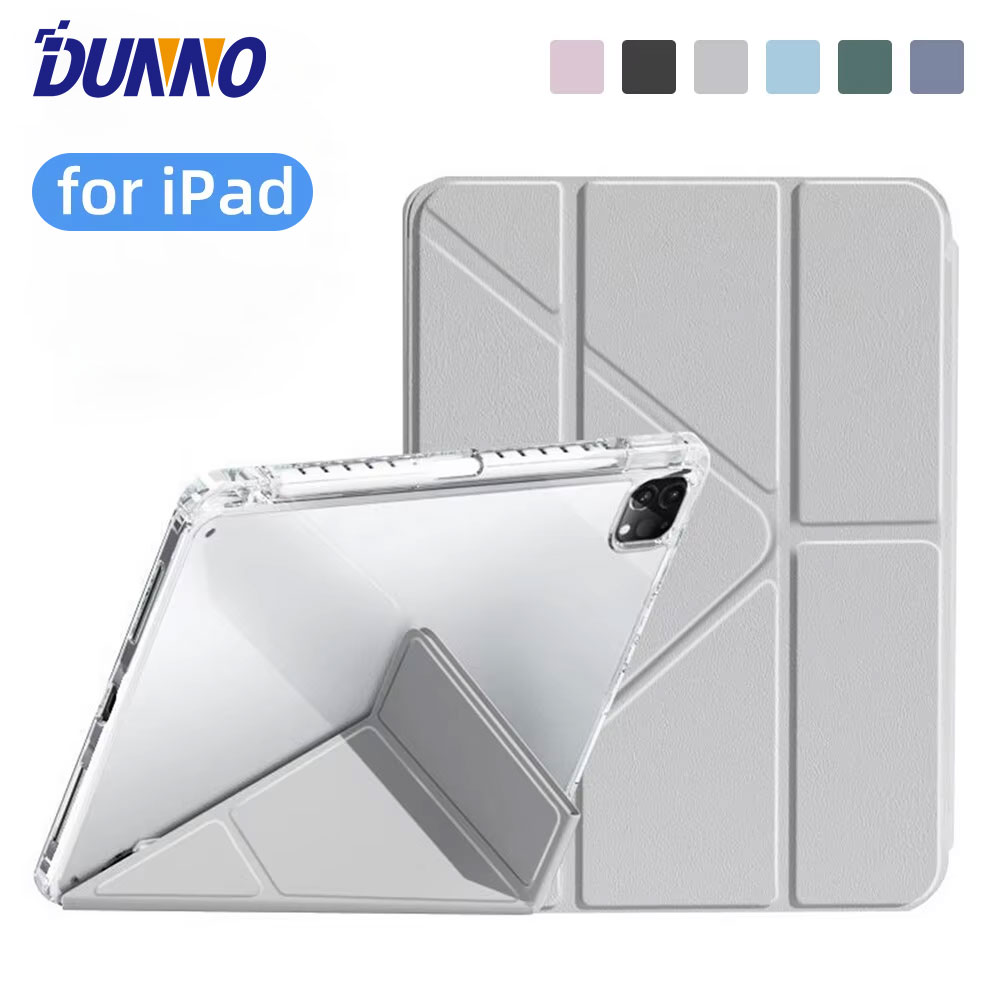 For iPad 10th Generation Case Y-fold Track Clear Cover for Air 4 5 6 10.9in 11in 13in For Air 2 9.7 Pro 11 12.9 13 Mini 6 7 Case