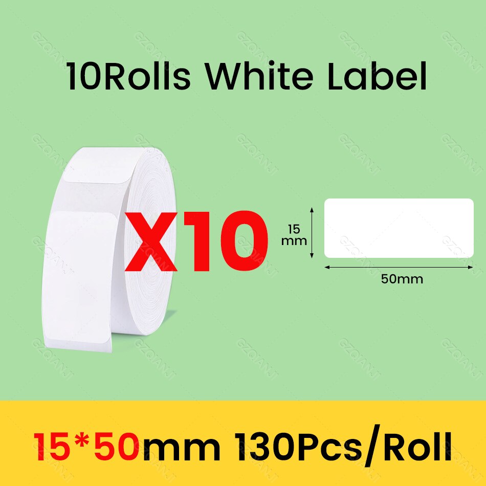 Niimbot D11 D101 D110 Offical Label Sticker Paper Rolls Various sizes of White Color Label Papers 3 5 10 Rolls for Printer USE: Bronze