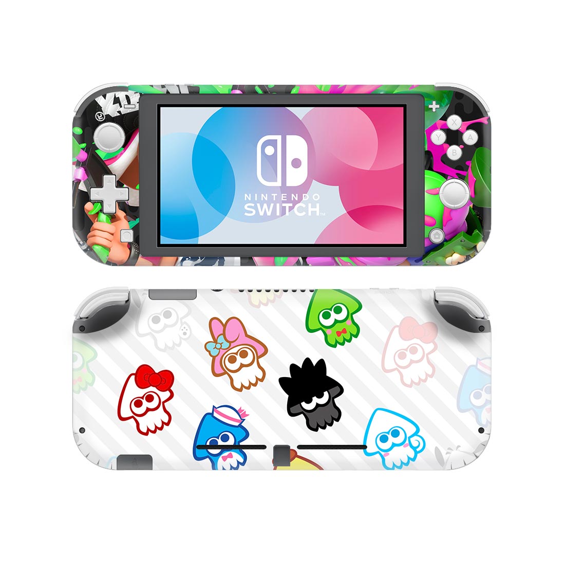 Splatoon-pegatina de piel de vinilo para Nintendo Switch Lite NSL, película protectora, cubierta, 13 estilos disponibles, 2 estilos: Style 13