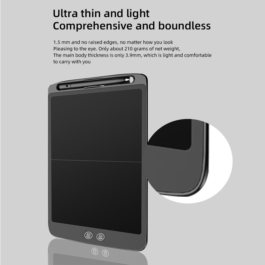 12 Inch Split Screen LCD Writing Tablet Paperless Office Business Note Board Children's Drawing Board Split Screen Delete