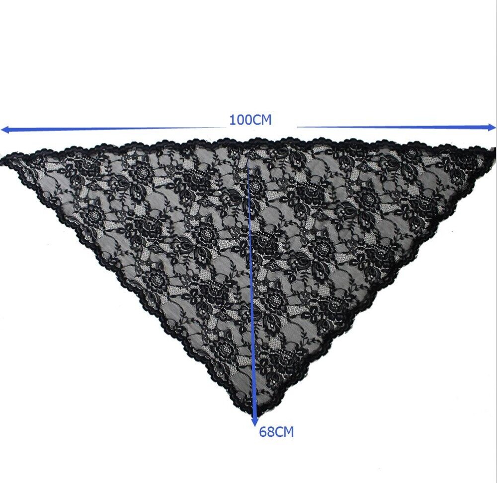 Di alta Qualità Nero di Pizzo Mantiglia Chiesa Cappella Cattolica Velo Copricapo latino di Massa Velo