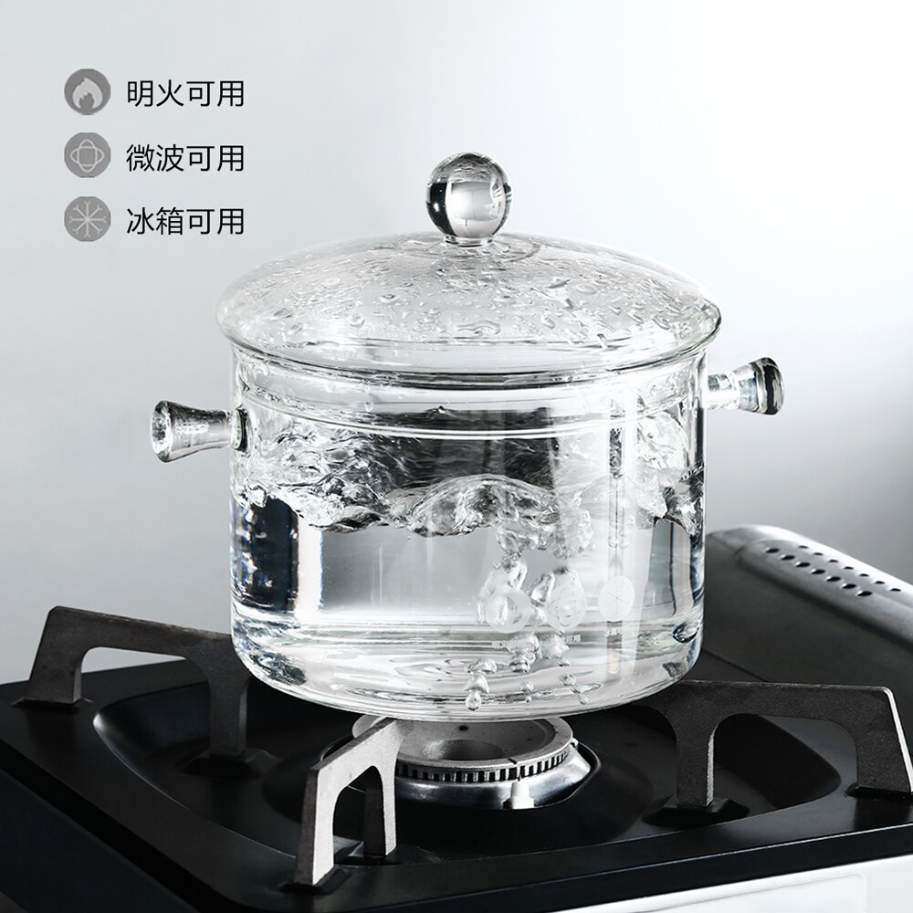 Glass Pot High Temperature Cooker Home Kitchen Tableware Binaural Soup Pot Electric Ceramic Stove Boiling Water Pot