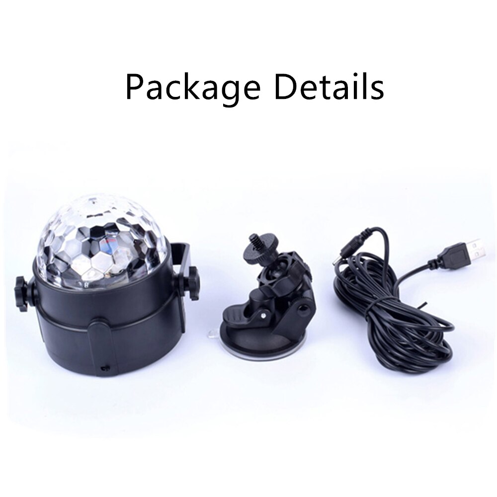 Oplaadbare Sound Activated Roterende Disco Ball Party Light Strobe Light Rgb Led Stage Light Voor Xmas Auto Thuis Dj Bruiloft tonen