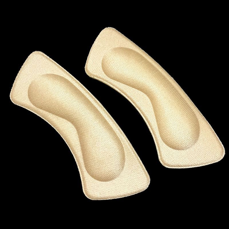 Almohadilla de espuma viscoelástica para el cuidado de los pies, herramienta para el cuidado de los pies, tejido adhesivo, almohadillas para el talón, 1 par: beige B