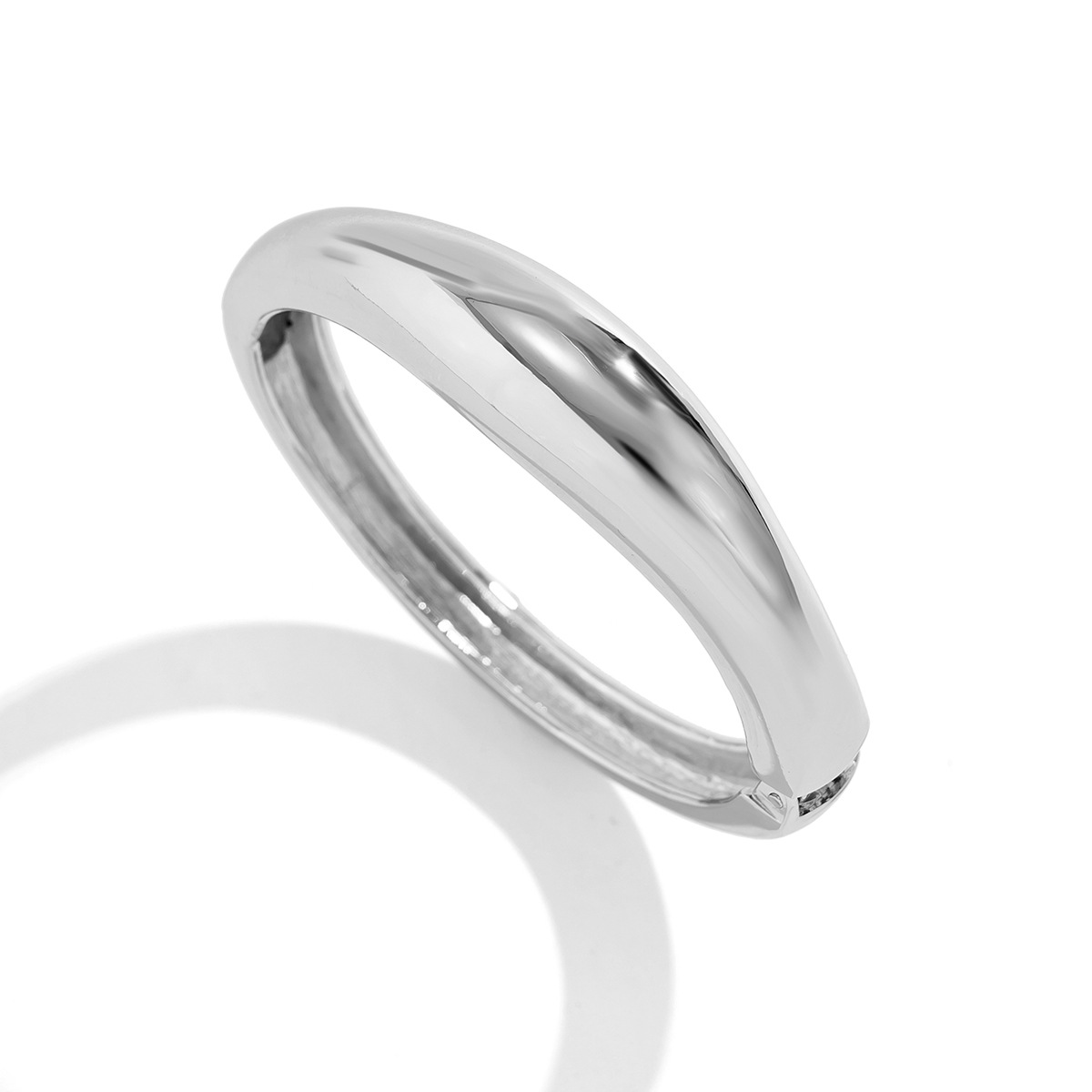 KMVEXO Ronde Gladde Armband Vrouwen Minimalistisch Goud Zilver Kleur Textuur Charme Pols Sieraden Paar Sieraden Steampunk: Goud-kleur