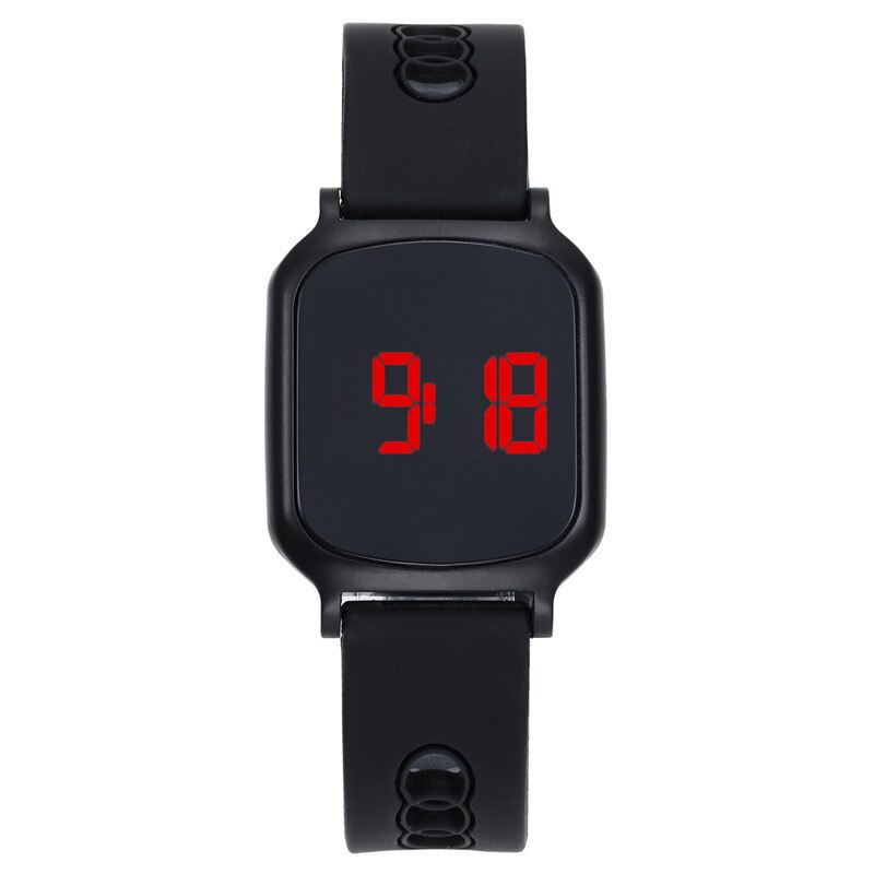 Armbåndsur børn ure børn til piger drenge sport elektronisk armbåndsur ledet digital børneur studerende se: Sort