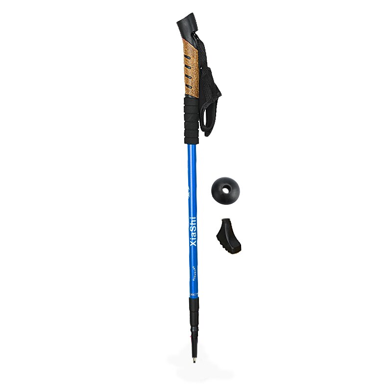 Nordic Walking Poles Adjustable Trekking Poles Telescopic 68-135 cm Anti Shock Nordic Walking Sticks Telescopic Hiking Stick: Blue