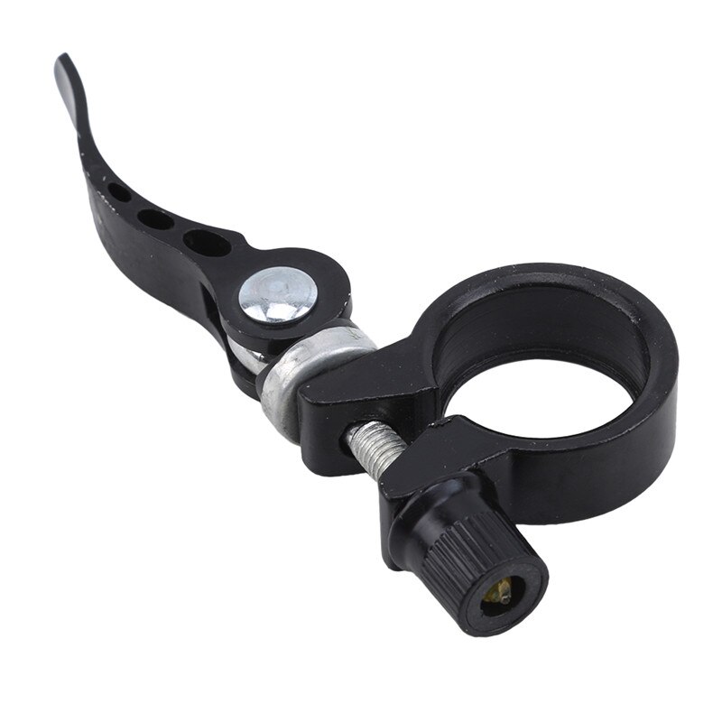Aluminum Alloy Bicycle Seatpost Clamp Quick Release Ultralight Bike Clamping Clip Useful Bike Accessories: black 28.6