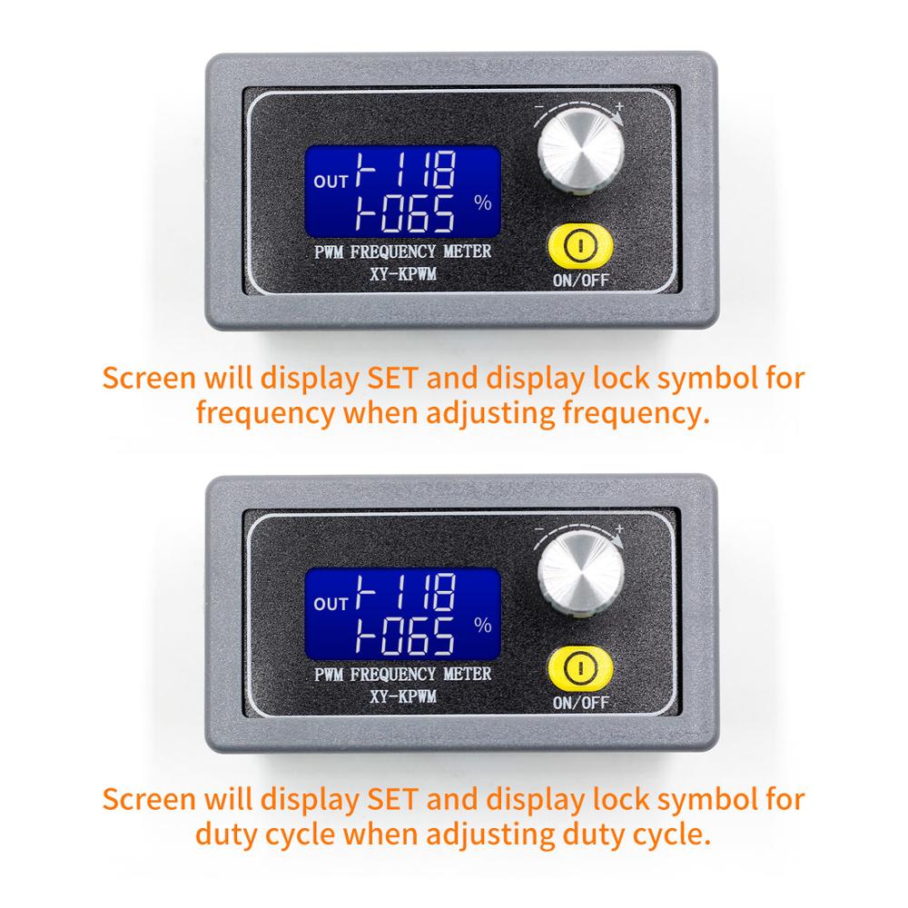 Générateur de Signal à 1 canal, 1Hz-XY-PWM KHz, Module réglable avec affichage LCD, fréquence d'impulsion, PWM