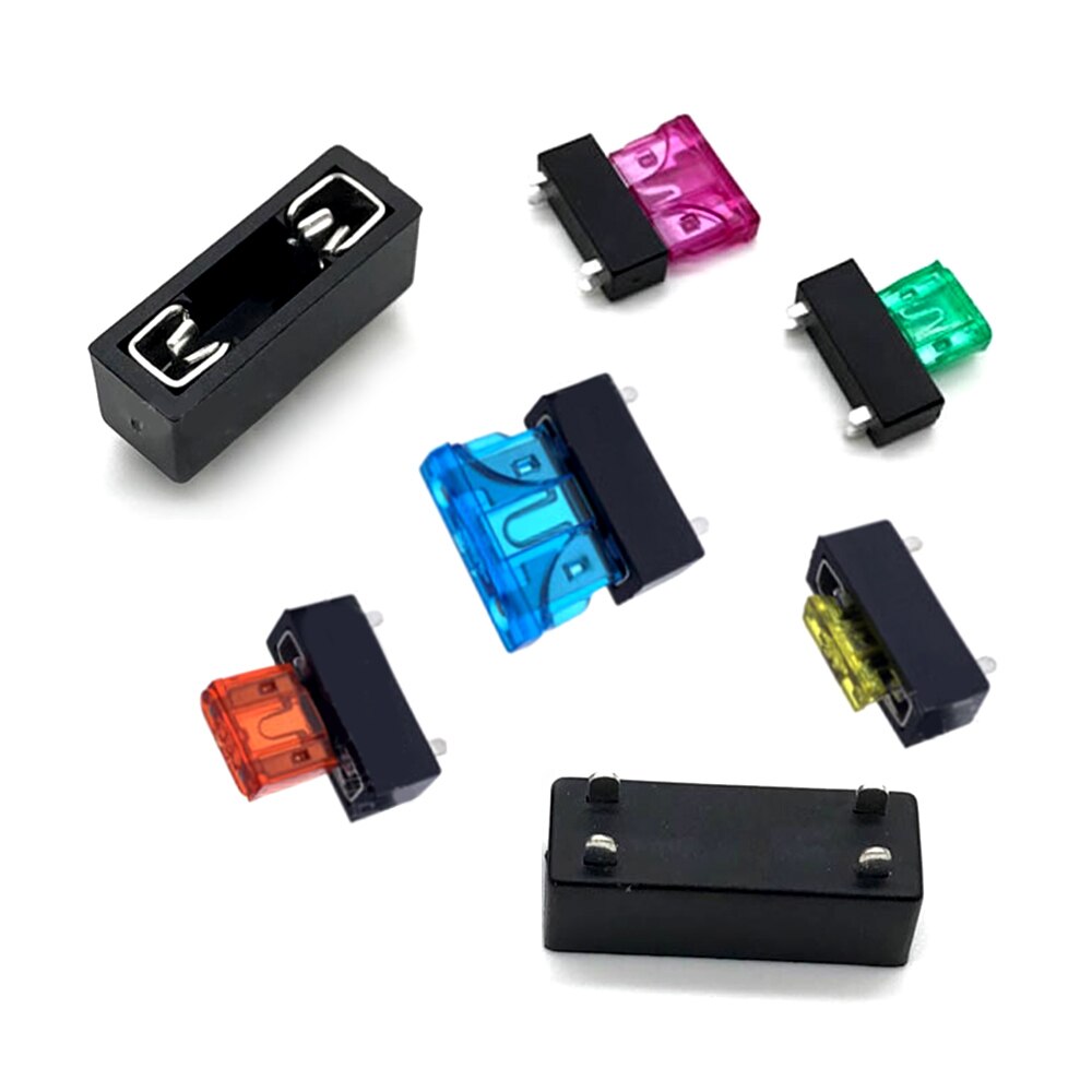 10PCS Universal Car Fuse Holder PCB Panel Mount Insurance Blocks Micro Mini Medium Small Safety Terminals