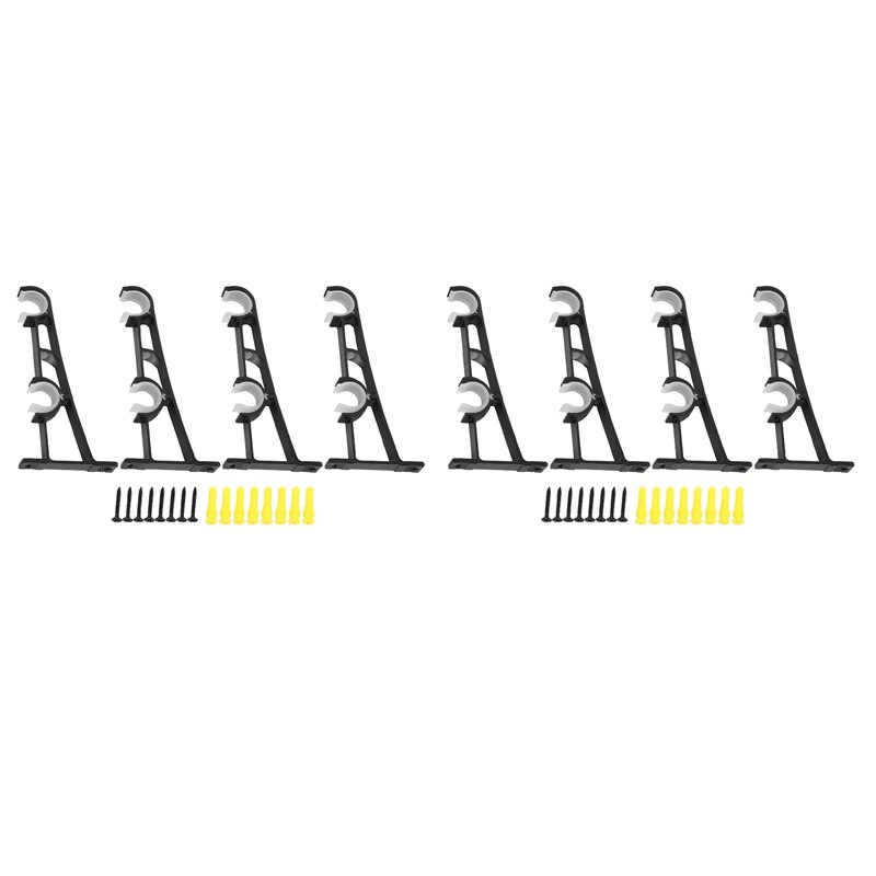 2X Double Curtain Rod Holders Set, Curtain Rod Brackets, Tap Right Into Window Frame Curtain Rod Hang Curtain Brackets: Default Title