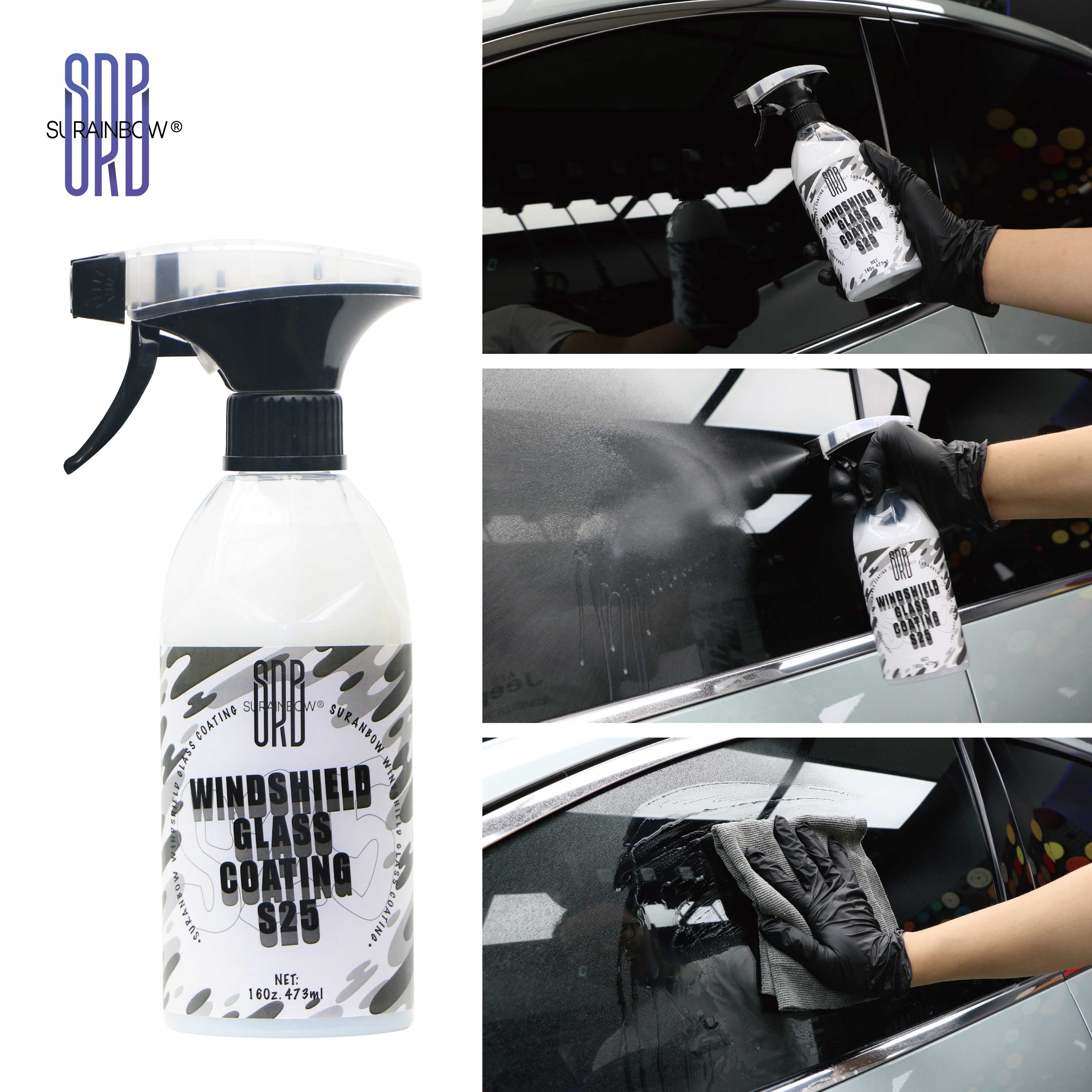 Glascoating Coat Protectant - Hydrofoob regenafweermiddel voor auto's, langdurige en duurzame coating, snelle en eenvoudige toepassing