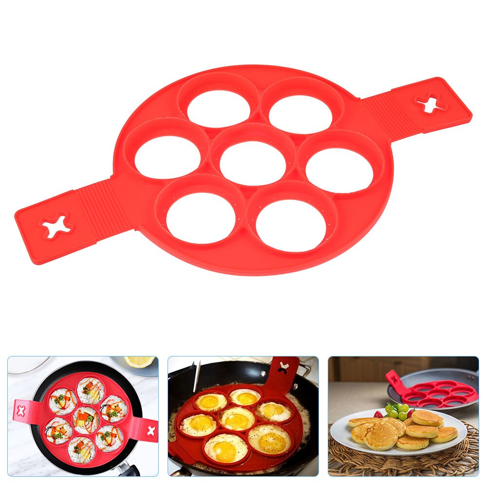 Pancake Maker Nonstick Cooking Tool Egg Ring Maker Egg Silicone Mold Pancake Cheese Egg Cooker Pan Kitchen Baking Accessory