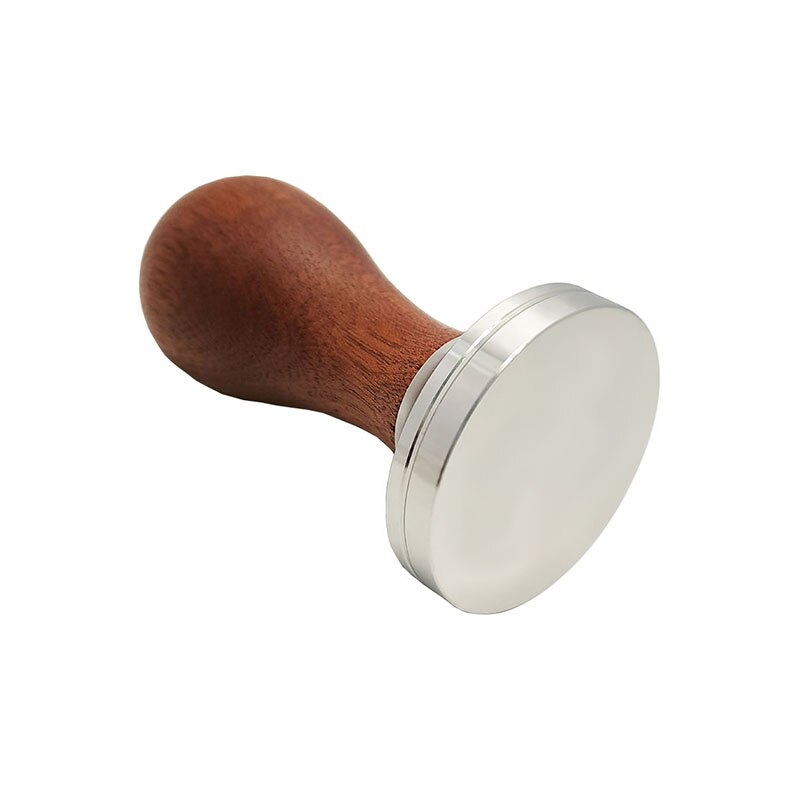 Coffee Tamper Calibrated Tamper 51/53/58mm Coffee Press Tool with 304 Stainless Steel Base & Solid Wood Handle