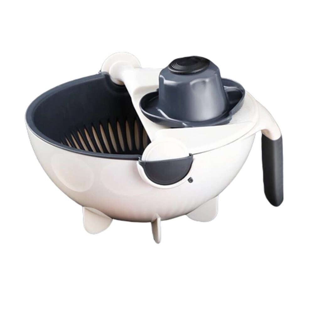 Rotation Vegetable Basket Rice Basket Fruit Bowl Fruit Tray Storage Double-layer Drain Kitchen Basket