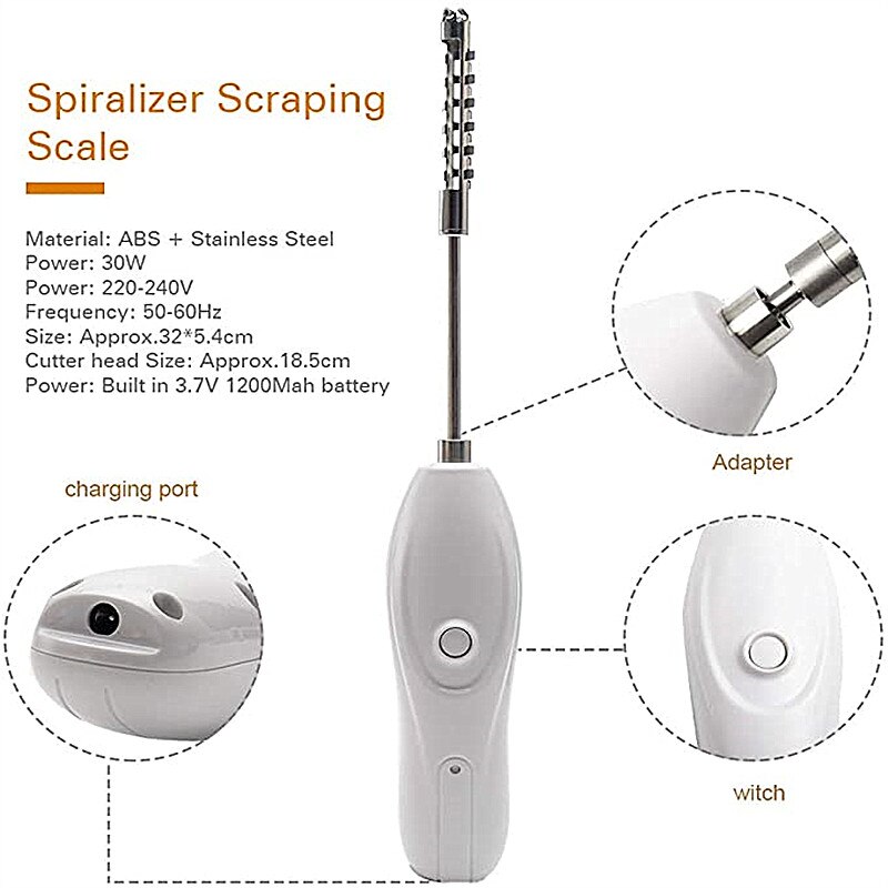 Fishing Descaling Machine Portable Universal Electric Fish Scale Cleaning Remover Scraper Machine Vegetable Cutter Fruit Corer