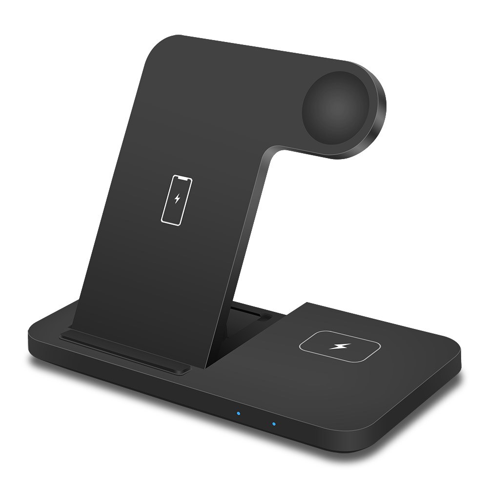 Kabellose ladestation für iphone 13, 12, 3 in 11 xs ,  x 8, apple watch  se 6, 5, 4, 3 und 1 qi pro 15w mit schnellladefunktion: Typ 02 schwarz