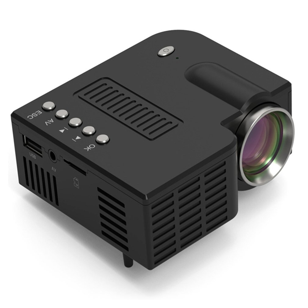 Mini bærbar videoprojektor led wifi projektor  uc28c 1080p video hjemmebiograf film spil biograf kontor video projektor sort