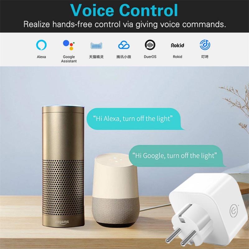 Magic WiFi Smart Plug EU Adaptor Wireless Remote Voice Control Power Energy Monitor Outlet Timer Socket For Alexa Google Home