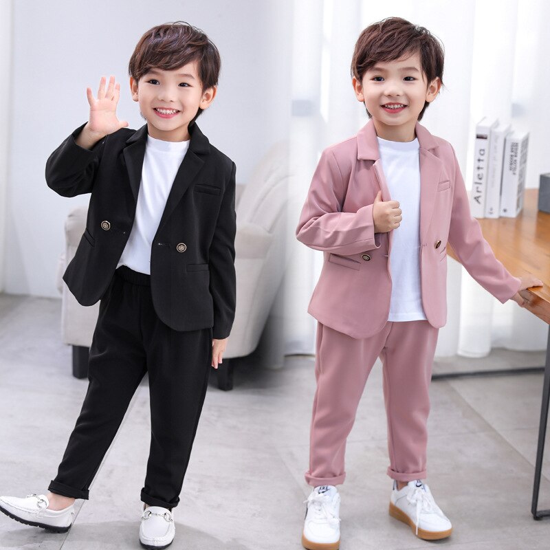Costume de mariage pour enfants, ensemble 2 pièces, veste + pantalon, Blazer pour garçons de 3 à 10 ans