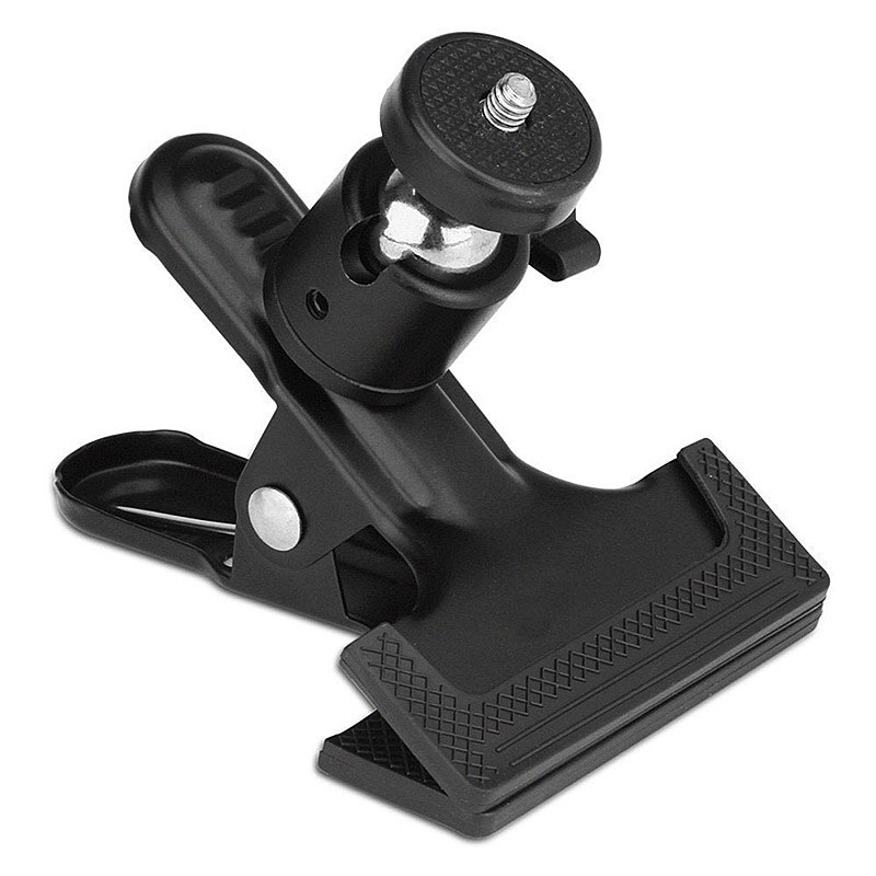 Universal Photography Light Stand Clip Camera Holder Metal Grip Clamp Mount with Standard Ball Head 1/4 Screw For Studio Camera