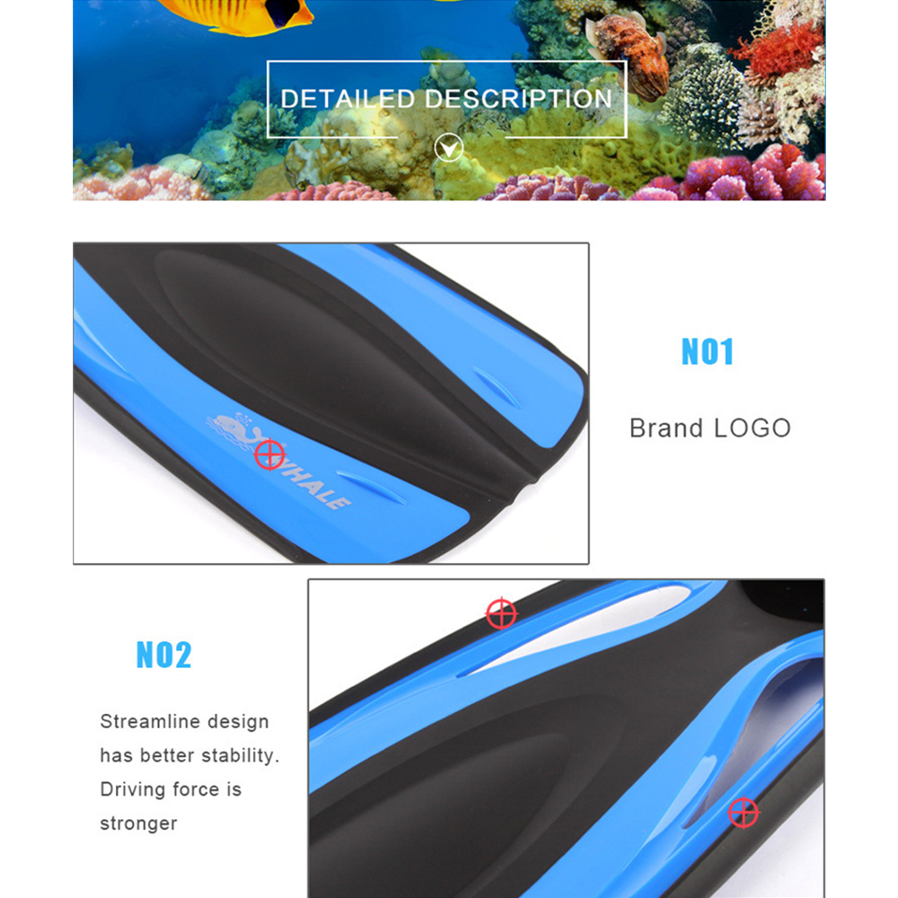 Unisex Snorkeling Diving Swimming Fins Flexible Comfort Swimming Shoes Diving Fins Submersible Foot Fin Flipper for Water Sports